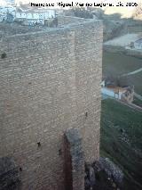 Murallas de Ronda. Murallas de la Cijara. Quiebro de la muralla antes del Torren almenado