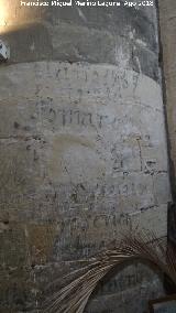 Baslica de Santa Mara. Escrito en la torre