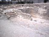 Yacimiento arqueolgico de La Alcudia. Termas orientales. Pasillo pavimentado en mrmol.