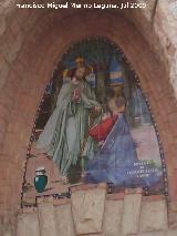 Santuario de Santa Mara Magdalena. Azulejos de la puerta derecha
