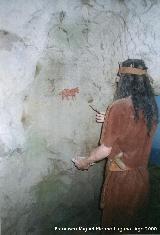 Pinturas rupestres de la Cueva de las Araas del Carabass. 