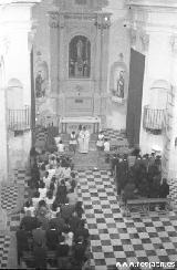 Isla de Tabarca. Iglesia de San Pedro y San Pablo. Foto antigua. Interior