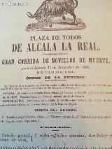 Historia de Alcal la Real. Cartel de Toros de 1866. Archivo Histrico de Alcal