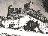 Muralla. Foto antigua. Torren circular adosado al palacio