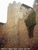 Murallas de Albarracn. Torren circular del recinto interno en la Plaza de la Comunidad