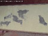 Pinturas rupestres del Abrigo de la Cocinilla del Obispo. Panel