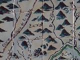 Los Escoriales. Mapa de Bernardo Jurado. Casa de Postas - Villanueva de la Reina