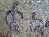 Pinturas rupestres de la Cueva del Hornillo de la Solana. Pareja de antropomorfos