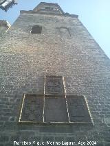 Catedral de Baeza. Torre. Campanario, escudos e inscripción