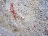 Pinturas rupestres de la Caada de la Corcuela. Manchas de la parte baja