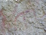 Pinturas rupestres de la Caada de la Corcuela. Cabra capturada