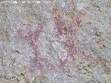 Pinturas rupestres de la Caada de la Corcuela. Antropomorfos acorralando a las cabras