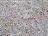 Pinturas rupestres de la Caada de la Corcuela. Antropomorfo y cabra
