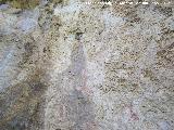 Pinturas rupestres de la Caada de la Corcuela. Antropomorfos de la parte alta
