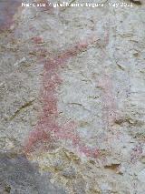 Pinturas rupestres de la Caada de la Corcuela. Antropomorfo de doble Y, de la parte alta