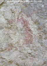 Pinturas rupestres de la Caada de la Corcuela. Antropomorfo H invertida