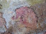 Pinturas rupestres de la Pea del Gorrin IIa. Restos de pintura