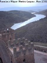 Castillo de Burgalimar. El pantano del Rumblar desde la Torre del Homenaje