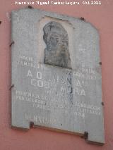 Casa de Juan Antonio Cobo Mora. Placa