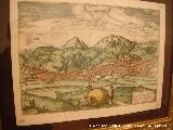 Historia de Antequera. Dibujo de Antequera 1572 de Georg Hoefnagel. Museo Municipal