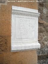 Colegiata Santa Mara la Mayor. Inscripcin romana