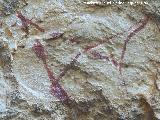 Pinturas rupestres del Abrigo I de la Pedriza. Grupo VI. Bitriangular