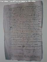 San Juan de la Cruz. Poder notarial otorgado por fray Juan de la Cruz en 1588. Archivo Histrico de Jan