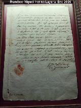 San Juan de la Cruz. Carta de Poder a San Juan de la Cruz siendo Provincial de Andaluca 1587. Museo de San Juan de la Cruz - beda