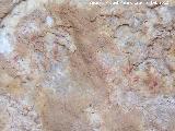 Pinturas rupestres del Abrigo Oeste del Canjorro II. Restos de pinturas rupestres