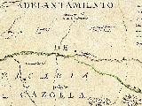 Río Guadalquivir. Mapa del Adelantamiento de Cazorla 1797