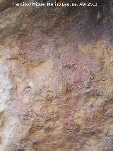 Pinturas rupestres del Abrigo de la Peña Grajera Grupo III. T superior