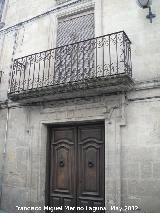 Casa de Fernando Tapia. Portada y balcón