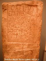 Historia de Espeluy. Estela funeraria. Museo Arqueolgico Provincial de Jan