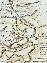 Castillo de Torre Garca. Mapa del Partido de Martos 1735
