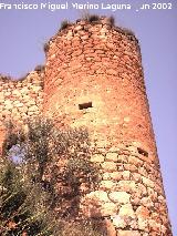Castillo de los Duques de Alburquerque. Torren esquinero derecho de la fachada
