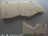 Baelo Claudia. Foro. Dedicatoria al emperador Claudio en mrmol. Siglo I d.C. Museo de Baelo Claudia