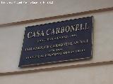 Edificio Carbonell. Placa