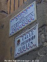 Calle Heliodoro Guilln. Placa