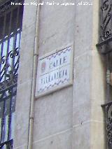 Calle Villavieja. Placa