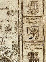 Castillo de Estivel o Las Huelgas. Mapa 1588