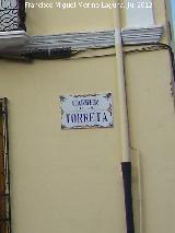Calle Torreta. Placa