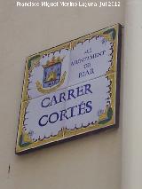 Calle Corts. Placa