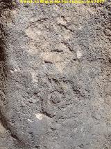 Petroglifos rupestres de El Toril. Posible doble espiral unidas