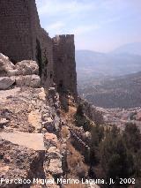 Castillo Nuevo de Santa Catalina. Troneras abiertas por los Franceses en la parte trasera del Alcázar Nuevo