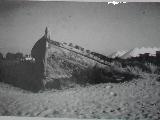 Embarcadero de las Salinas Bras del Port. Foto antigua. Gabarra
