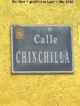 Calle Chinchilla. Placa