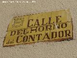 Calle Horno del Contador. Placa
