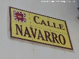 Calle Navarro. Placa