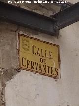 Calle Cervantes. Placa