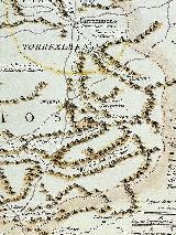 Cerro del Viento. Mapa del Partido de Martos 1735